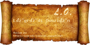 Légrádi Osszián névjegykártya